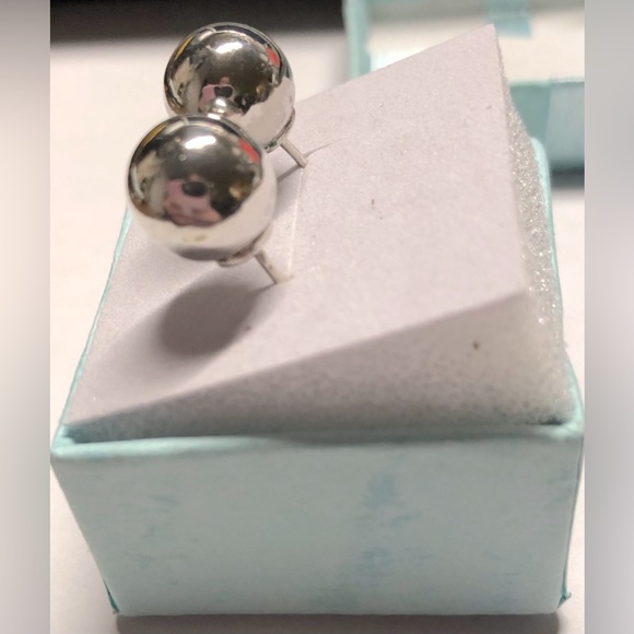 Vintage 925 Sterling Silver Round Stud Earrings - Picture 4 of 5